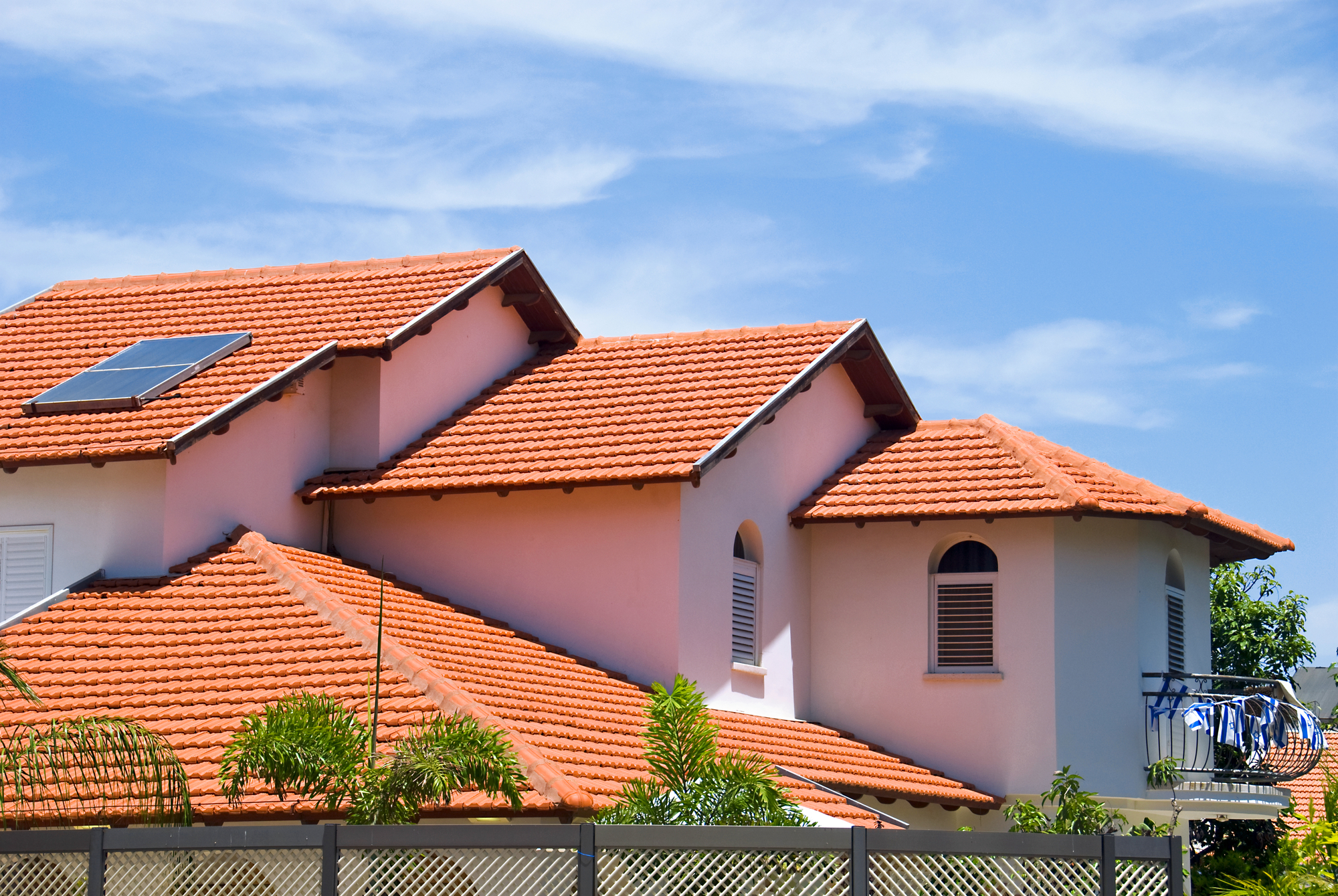 Tile roof on house in Ventura, California