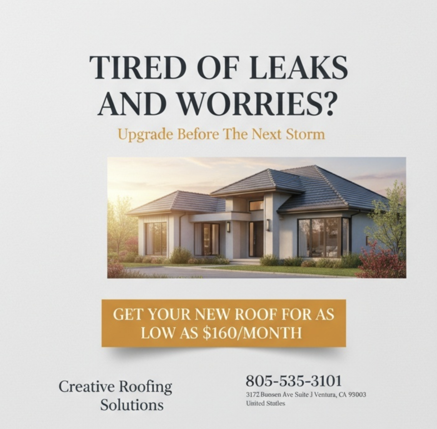 financing image of a house with a new roof